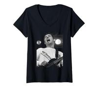 Womens Pete Shelley The Buzzcocks Ever Fallen in Love Singer V-Neck T-Shirt