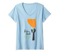 Women's Peter Tosh Legalize It Lighter Flame V-Neck T-Shirt