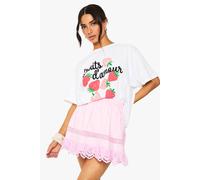 Womens Petite Frill Rara Mini Skirt - Pink - 6, Pink