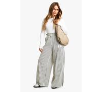 Womens Petite Pinstripe Trouser - White - 8, White