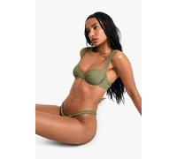 Womens Petite Swimwear Essentials Balcony Bikini Top - Green - 30C, Green