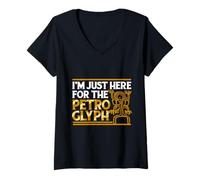 Womens Petroglyph Petroglyphs Pictographs V-Neck T-Shirt