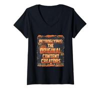 Womens Petroglyph Petroglyphs Pictographs V-Neck T-Shirt