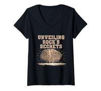 Womens Petroglyph Petroglyphs Unveiling Rock's Secrets V-Neck T-Shirt