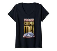 Women's Pets Don't Just Stand There Pamper Me V-Neck T-Shirt