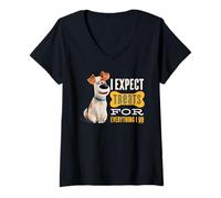 Women's Pets Expect Treats for Everything I Do V-Neck T-Shirt