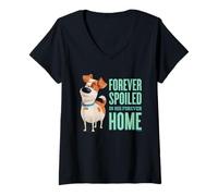 Women's Pets Forever Spoiled in His Forever Home V-Neck T-Shirt
