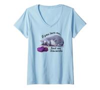 Women's Pets If You Love Me Feed Me Chocolate V-Neck T-Shirt