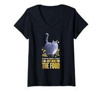 Women's Pets Please Don't Talk Here for The Food V-Neck T-Shirt