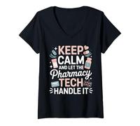 Women's Pharmacy Technician RX Crew CPhT V-Neck T-Shirt