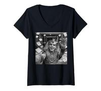 Women's Pharoah King TUT Last Day of School Summer Funny Selfie V-Neck T-Shirt