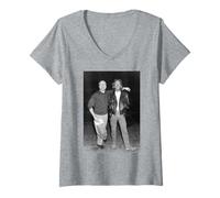 Womens Phil Collins & Eric Clapton Before Royal Albert Hall Concert V-Neck T-Shirt