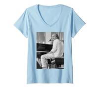 Womens Phil Collins Live Aid Concert JFK Stadium Philadelphia V-Neck T-Shirt