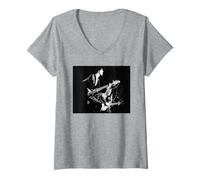 Womens Phil Lynott Dancing in The Moonlight Thin Lizzy at Reading V-Neck T-Shirt