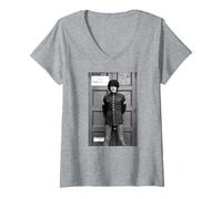 Womens Phil Lynott of Thin Lizzy 1980 Chinatown Sugar Blues V-Neck T-Shirt