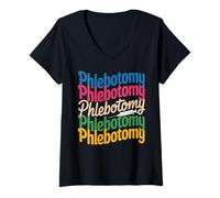 Women's Phlebotomist Blood Draw Tech Phlebotomy V-Neck T-Shirt
