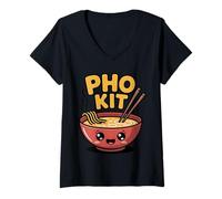 Womens Pho Kit Asian Humor Ramen Vietnamese Food V-Neck T-Shirt