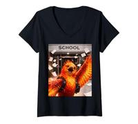 Women's Phoenix Last Day of School Summer Break Funny Meme Selfie V-Neck T-Shirt