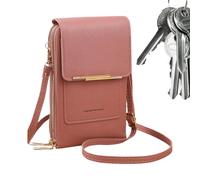 Women's Phone Sling Bag - 19x12cm PU Leather Purse, Touchscreen Phone Pouch, Zippered Card Holder | Compact crosbody Bag with Travel, Shopping, Daily Errand Use