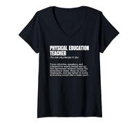 Women's Physical Education Teacher Definition PE Coach V-Neck T-Shirt