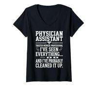 Women's Physician Assistant I've Seen Everything Medical Typography V-Neck T-Shirt