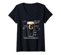 Women's Physics of Perfect Split The G St Patricks Day Irish Drinks V-Neck T-Shirt
