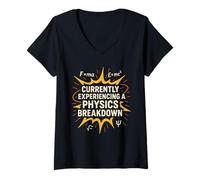 Womens Physics Student Quantum Joke Schrödinger F = ma Nerd Gift V-Neck T-Shirt