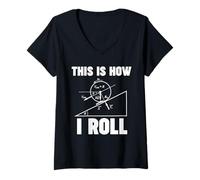 Womens Physics This is How I Roll V-Neck T-Shirt