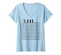 Women's Pi Digits Math G esign First 300 Numbers V-Neck T-Shirt
