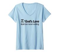 Women's Pi Equals God’s Love V-Neck T-Shirt