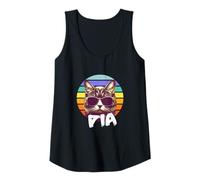 Womens PIA - Beautiful girl name with a cool funny Cat Tank Top
