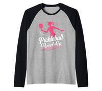 Womens Pickleball Baddie Sassy Sport Lover Raglan Baseball Tee
