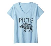 Womens Picts Ancient Scottish History the Picts V-Neck T-Shirt