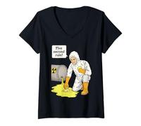 Women's Pierogi 5 Second Rule Vintage Retro Radioactive Lab Nerd V-Neck T-Shirt