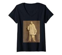 Womens Pierrot, the Mime Charles Deburau V-Neck T-Shirt