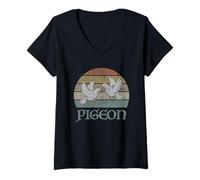 Womens Pigeon Friend Pigeons Breeding Peace Birds V-Neck T-Shirt