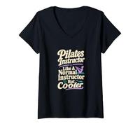 Women's Pilates Instructor Workout Teacher V-Neck T-Shirt