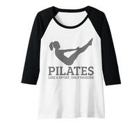 Womens Pilates Like A Sport only Harder Funny Pilates Instructor Raglan Baseball Tee
