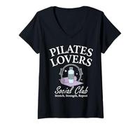 Women's Pilates Lovers Social Club V-Neck T-Shirt