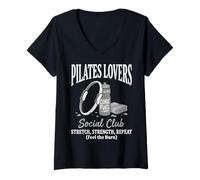 Women's Pilates Lovers Social Club V-Neck T-Shirt