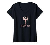 Women's Pilates Mom V-Neck T-Shirt