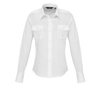 Womens Pilot Shirt Ladies Long Sleeve Blouse Police Security Workwear Uniform