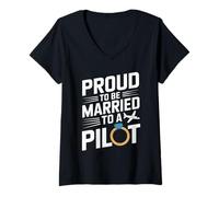 Women's Pilot Wife V-Neck T-Shirt