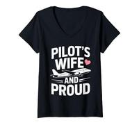 Women's Pilot Wife V-Neck T-Shirt