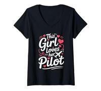 Women's Pilot Wife V-Neck T-Shirt