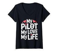 Women's Pilot Wife V-Neck T-Shirt
