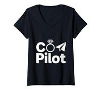 Women's Pilot Wife V-Neck T-Shirt