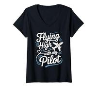 Women's Pilot Wife V-Neck T-Shirt