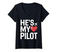 Women's Pilot Wife V-Neck T-Shirt