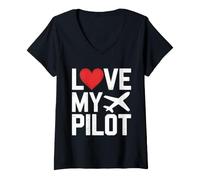 Women's Pilot Wife V-Neck T-Shirt